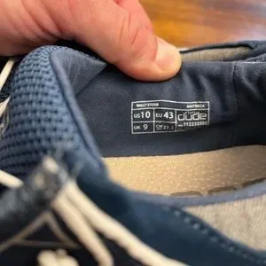Hey Dude shoes. Men size 10. Blue and Burnt orange. Extra grip. New condition. Hey Dude | Shoes | Hey Dude Shoes Men Size Blue And Burnt  main image 4